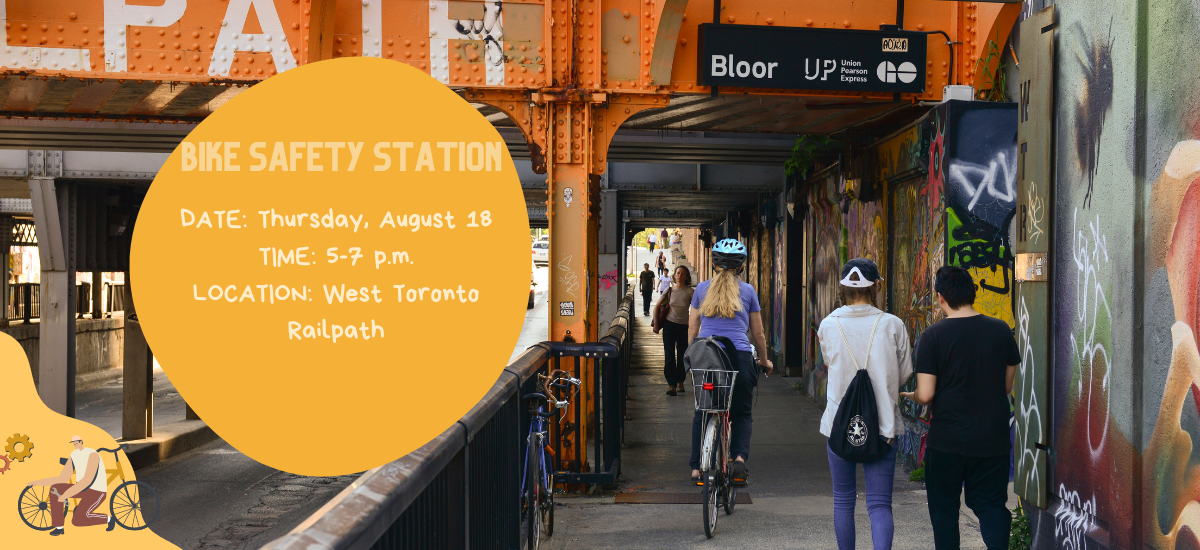 Bike Safety Station at West Toronto Railpath