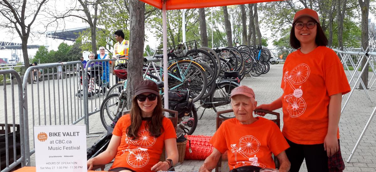 bike valet at the 2018 cbc music festival 