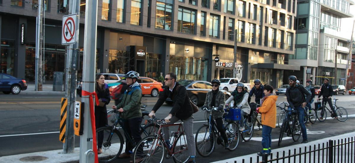 Cyclists on bathurst street