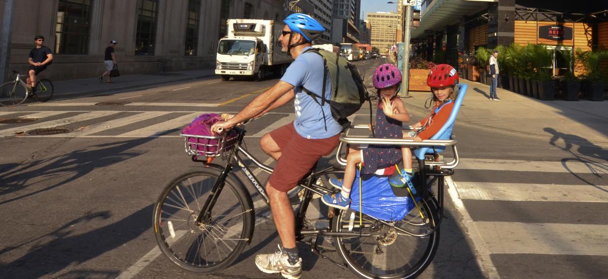 bike to work day 2018 family biking