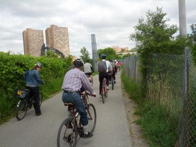 bikes on west toronto rail path