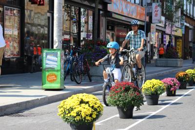 Bloor Bike Lane pop up at open streets 2016