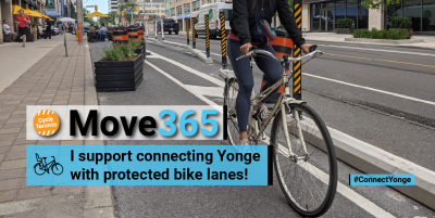 I support connecting Yonge with protected bike lanes