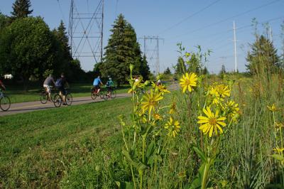 Cycling along the gatineau hydro corridor