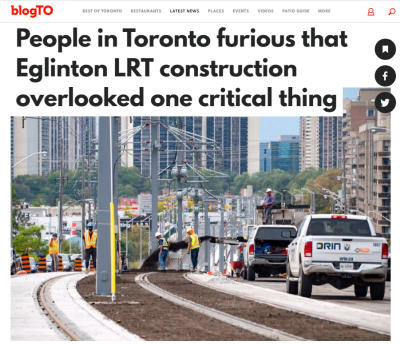 Image of construction on a rail line