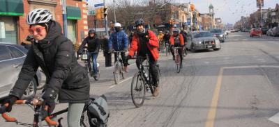 riding on the Danforth