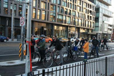 Cyclists on bathurst street