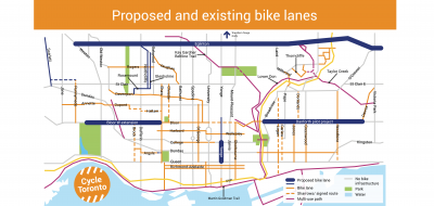 Proposed and Existing Bike Lanes