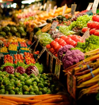 Vegetables in a market