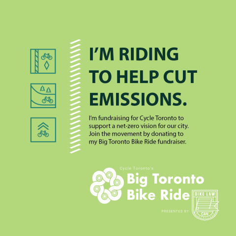 I'm riding to help cut emissions