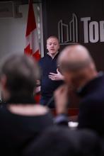 Ryan Shissler presenting at the Cycle Toronto Advocacy Forum