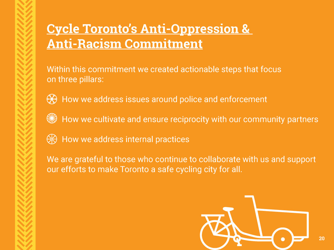 Page 20 of Cycle Toronto's 2021 Annual Report