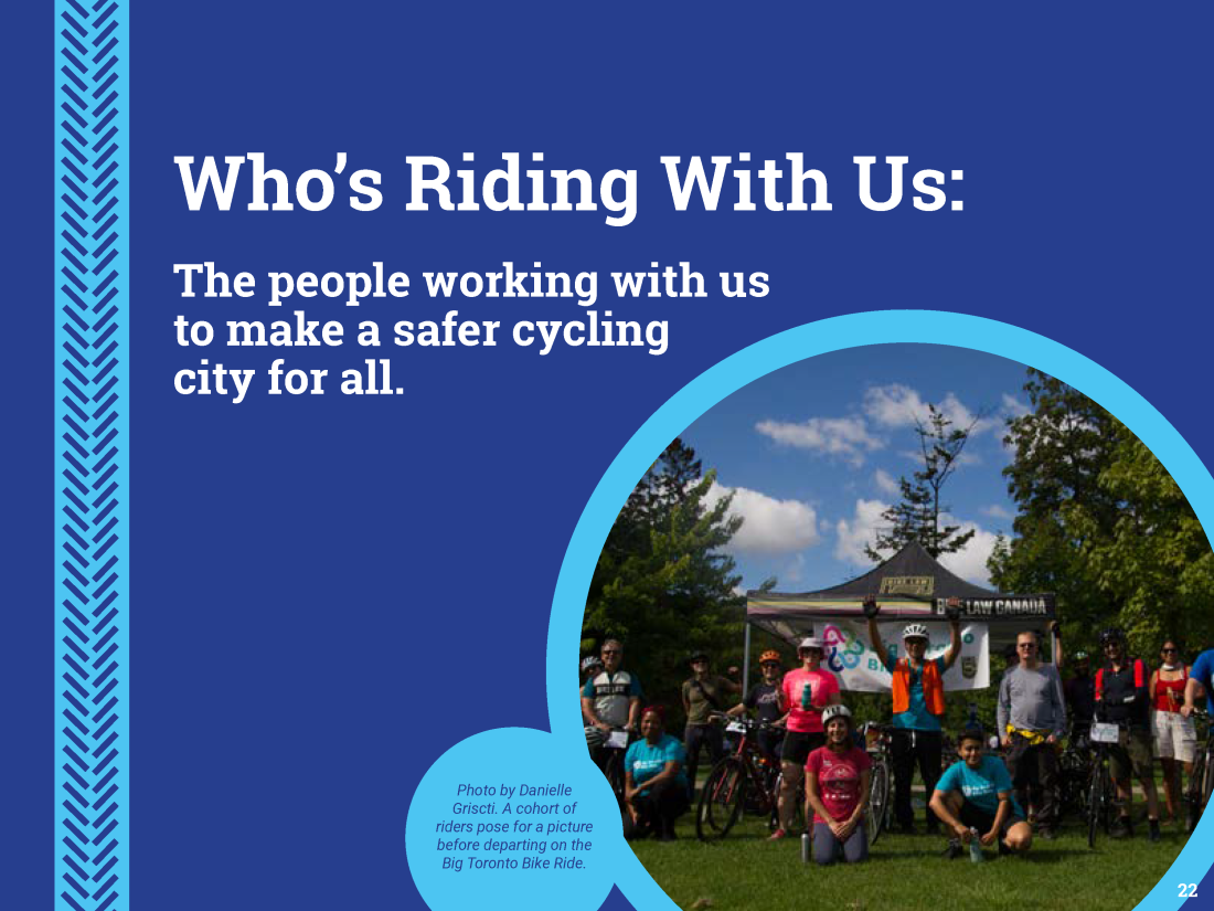 Page 22 of Cycle Toronto's 2021 Annual Report