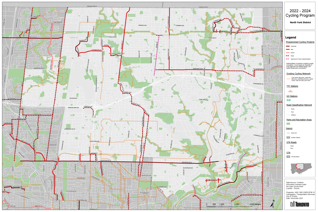 Map of North York