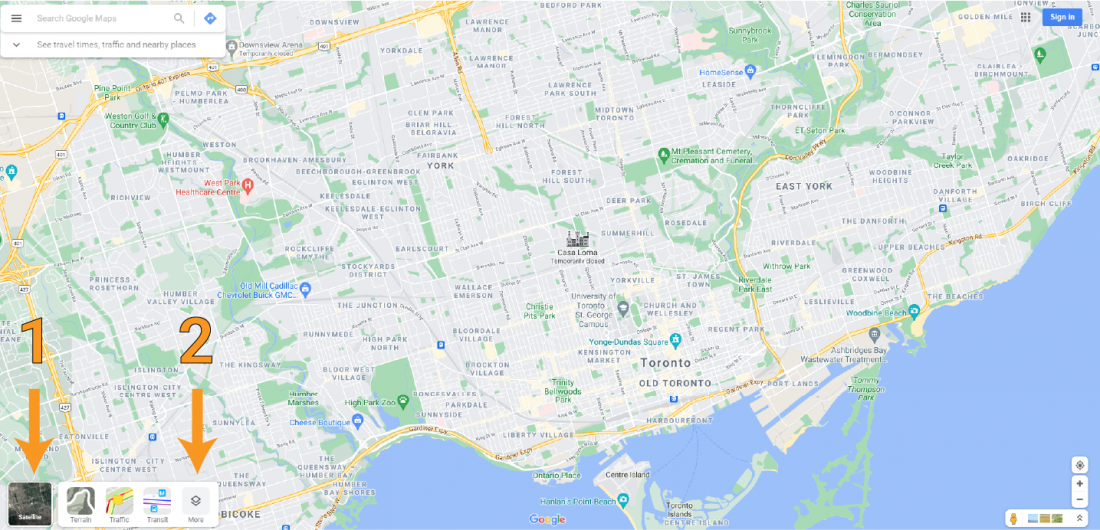 Google Map highlighting layers