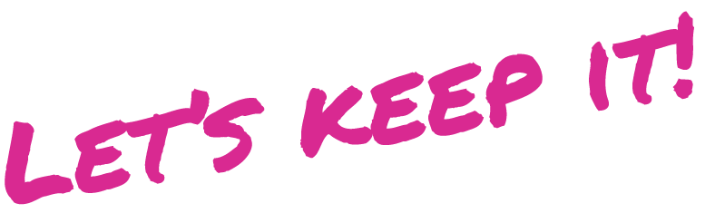 Text reads: Let's keep it