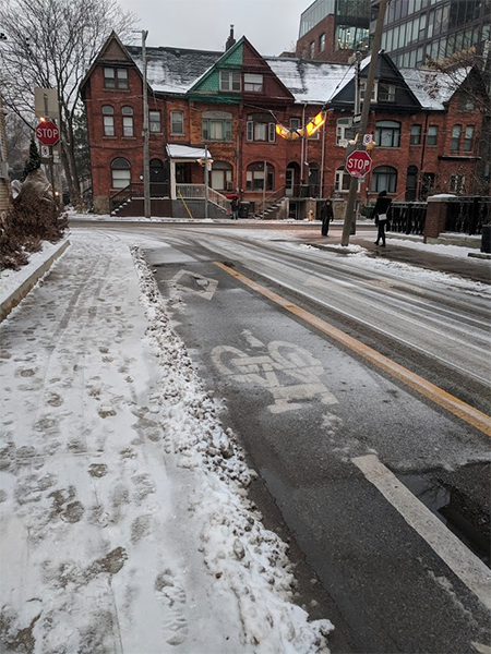 Phoebe St bike lane properly cleared of snow