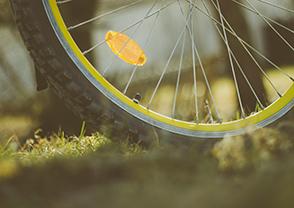 Bike wheel closeup