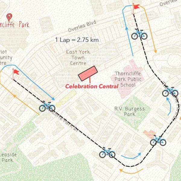 Map of Tour de Thorncliffe