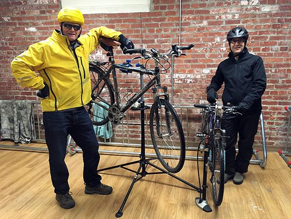 Bruno and Cesar with their bikes at Intelliware